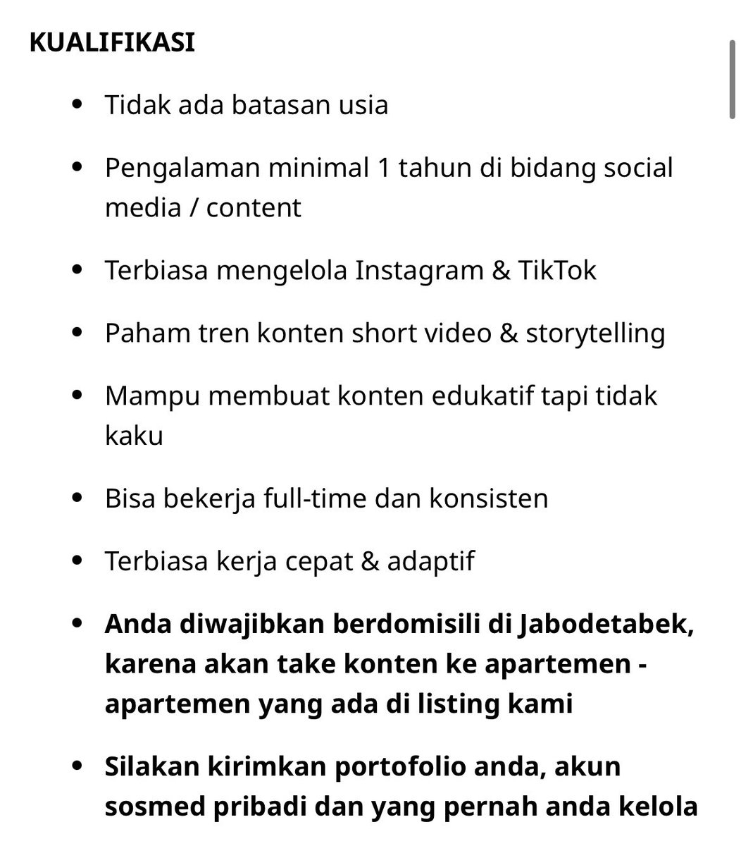 RahmatEgy2's tweet image. Hay, aku open loker untuk posisi
"Social Media specialist Hybrid"

Full time &amp;amp; salary 6juta + transport 250ribu

Silakan baca detailnya dibawah ini👇🏻

Kirim portofolio via glints ya