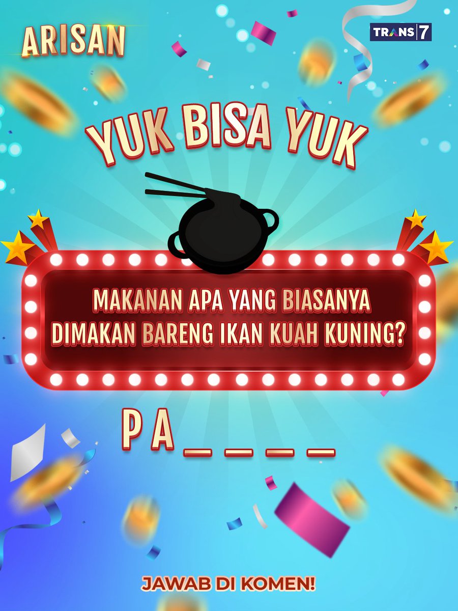 TRANS7's tweet image. Yuk coba jawab yuk di komen👇😁

#TRANS7Zone