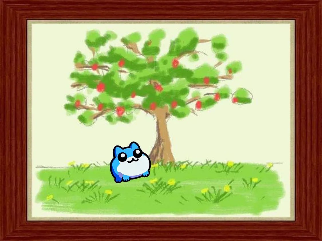 🍃🔵✨🍃🔵✨🍃🔵✨🍃
✨ToadGang Art Showcase🖼️
Day ~ 172 #ToadGangArt

“sky kiribako may drop to sight
green leaves, guard blue $toby bright”

$toby 🔵 $patience 🔺 $taboshi 🍃
all on <a href="/base/">Base</a> 🟦 —> ♾️☀️

Official Lore 📜: toadgod.xyz

ToadGang Artist 🎨: <a href="/hedgehog666/">Genius Joe</a>