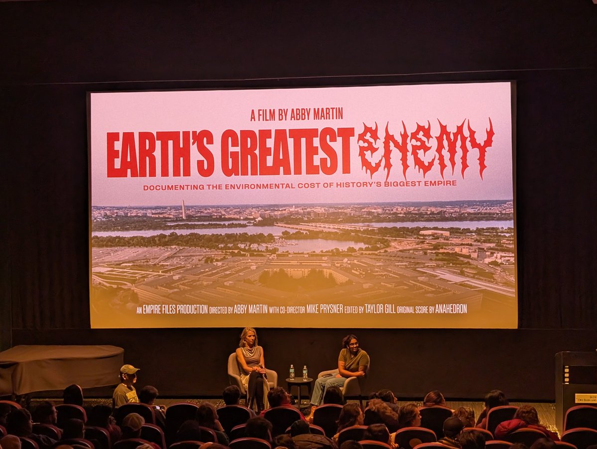 chicagomedic's tweet photo. Just got back from watching Earth's Greatest Enemy by @AbbyMartin @EmpireFiles on the largest polluter, the US military. Couldn't be any more timely with the naked imperialism of Gaza, Venezuela, Iran and Greenland - must watch!

https://t.co/e677X6tAS5 https://t.co/1ekWcNOx4N