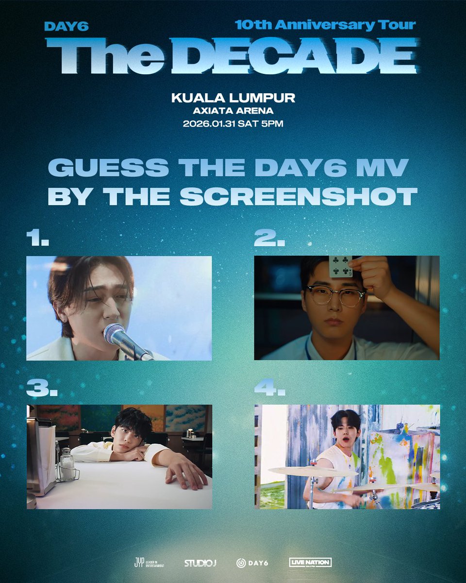 livenationmy's tweet image. My Day! Can you beat the challenge? One wrong answer and its 𝙂𝘼𝙈𝙀 𝙊𝙑𝙀𝙍 👀Let’s play together and drop your answers in the comments! 🎮✨🎵🎶

Psst…there’s also a limited amount of tickets left! Lock yours in now if you haven’t!

𝗗𝗔𝗬𝟲 𝟭𝟬𝘁𝗵 𝗔𝗻𝗻𝗶𝘃𝗲𝗿𝘀𝗮𝗿𝘆…