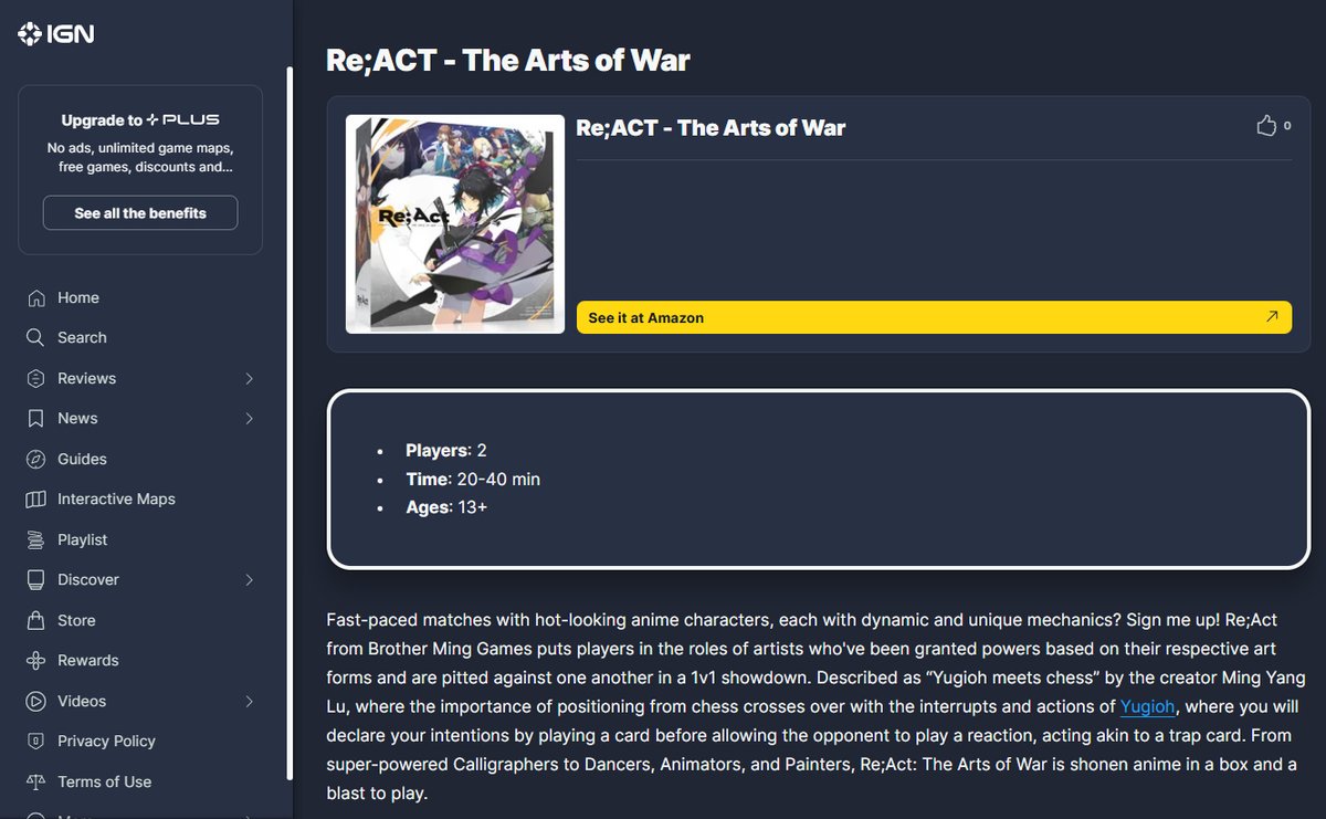 Re;ACT - The Arts of War tweet media