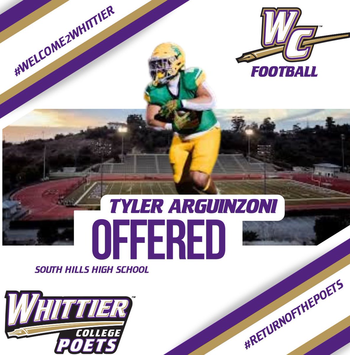 Tjarguinzoni25's tweet photo. Extremely blessed to receive an offer from Whittier College. Thank you for the opportunity @Coach_CoryWhite. #FTOWBIM #AGTG 
@CoachLucasGovan @SHHS_FB @CreatinMonsters https://t.co/wNIR2TTIET