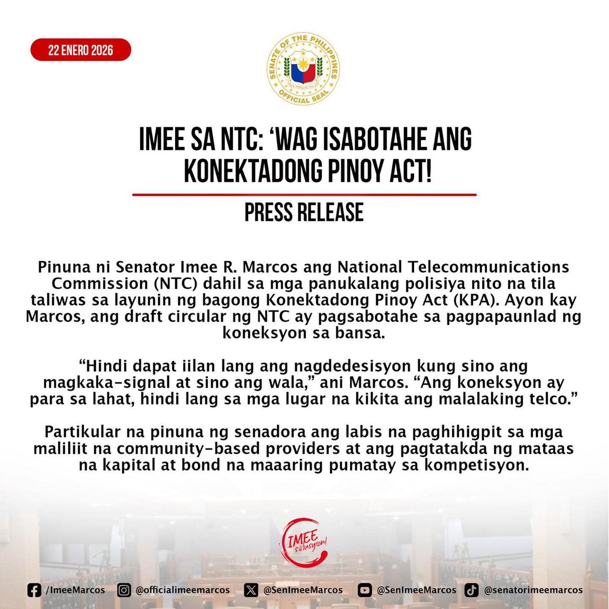 Imee R. Marcos tweet media