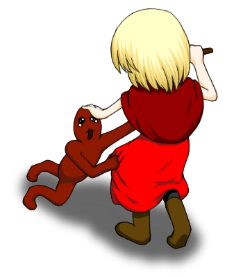 実際にゲーム中で使われているピンチモーションの一つなんですが、ガブガブくんに表情入れるとなんか状況が変わりますね 