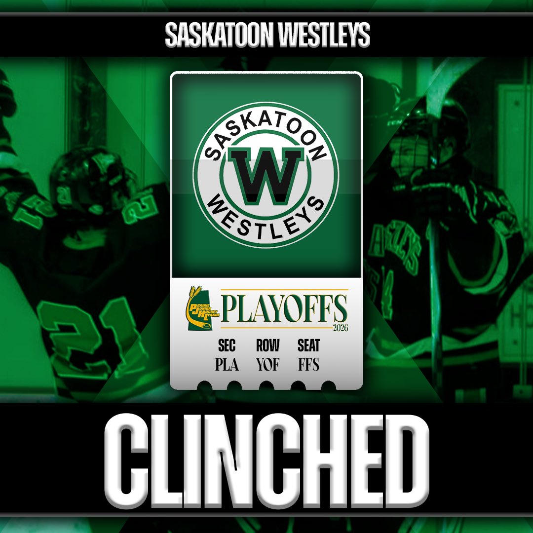 BACK TO DEFEND THE NORTH 🌟

The Saskatoon #Westleys have punched their ticket to the #PJHLPlayoffs!

#PJHL | #Saskatchewan | #Playoffs