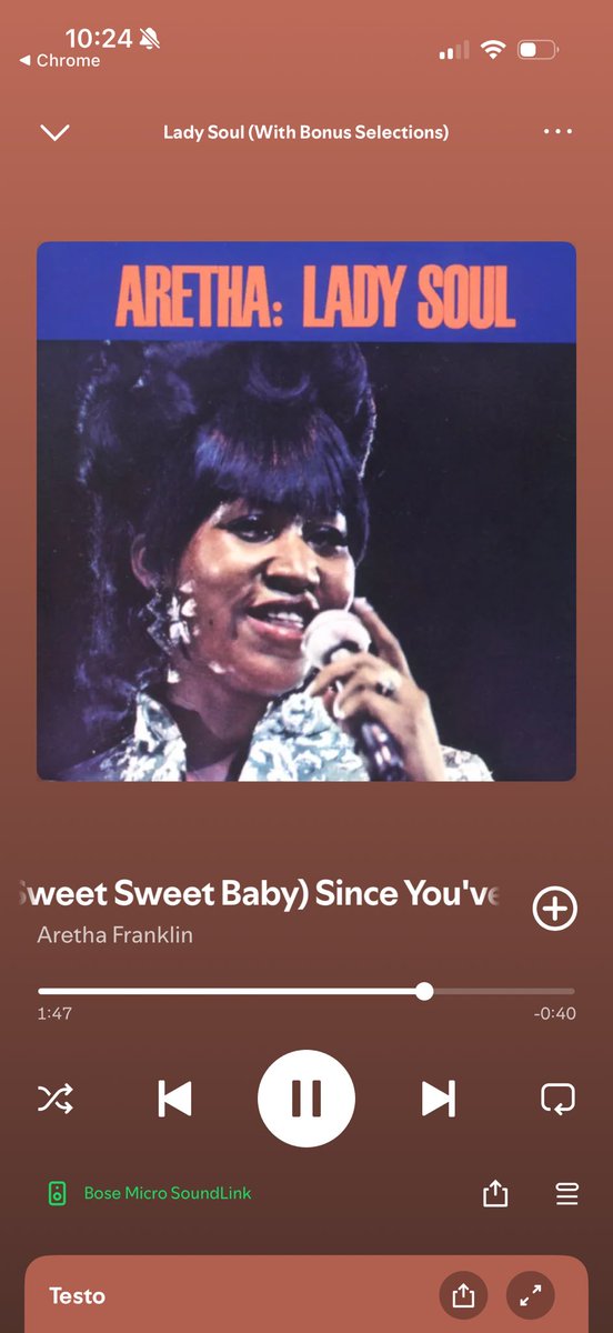 CeszHC's tweet photo. Imperial y mágico disco de la reina del Soul. https://t.co/mWr049zFVF