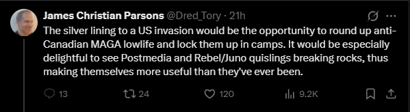 CricketsMatter's tweet photo. I see we're back to LOCKING up CANADIANS in CAMPS again for yet another DISAGREEMENT on VIEWS! I don't follow Postmedia or Rebel News, although I have RT'd some of their posts a very amount of times over 6 years. I won't be the one headed to the Gulags, I'll tell you that much. https://t.co/nZpnMLqaV7