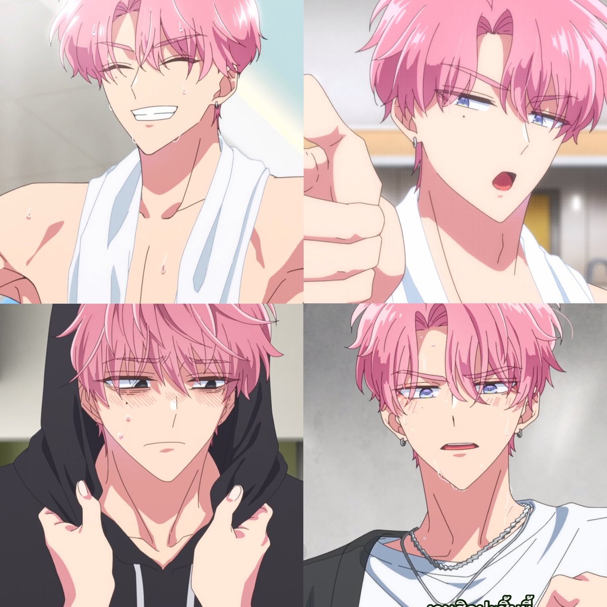 hntmeow's tweet image. pink hair                                     black hair