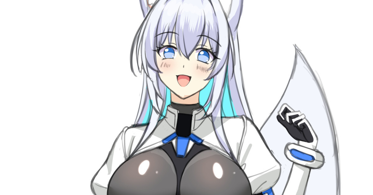 1/22wip更新しました。シロ立ち絵全身版です。 