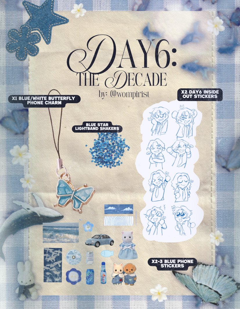 day6 the decade concert in mnl freebies .𐀔 ☘︎ ݁˖ by <a href="/wompirist/">mik² SAW DAY6 AGAIN</a>

two themes: d6 x wicked • blue butterfly

⋆ time and loc: tba
⋆ come say hi to claim!
⋆ rt, like, and a follow is appreciated
⋆ strictly no mogging
⋆ 1:1, open for trades

see u, mds! ✶ (*ᴗ͈ˬᴗ͈)ꕤ*.