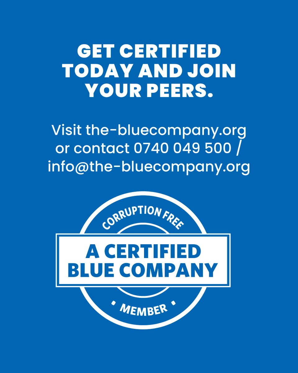 TheBlueCompany2's tweet image. Step into a network where integrity drives influence. Get certified and join your peers today by visiting: ​

Visit the-bluecompany.org  or contact 0740 049 500/info@the-bluecompany.org today to learn more.​

#TheBlueCompany #GoingBlue