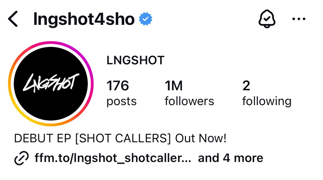 luvie4sho's tweet image. Lngshot instagram hit 1M followers guys 🤯🤯 y’all are awesome 😎 

#LNGSHOT