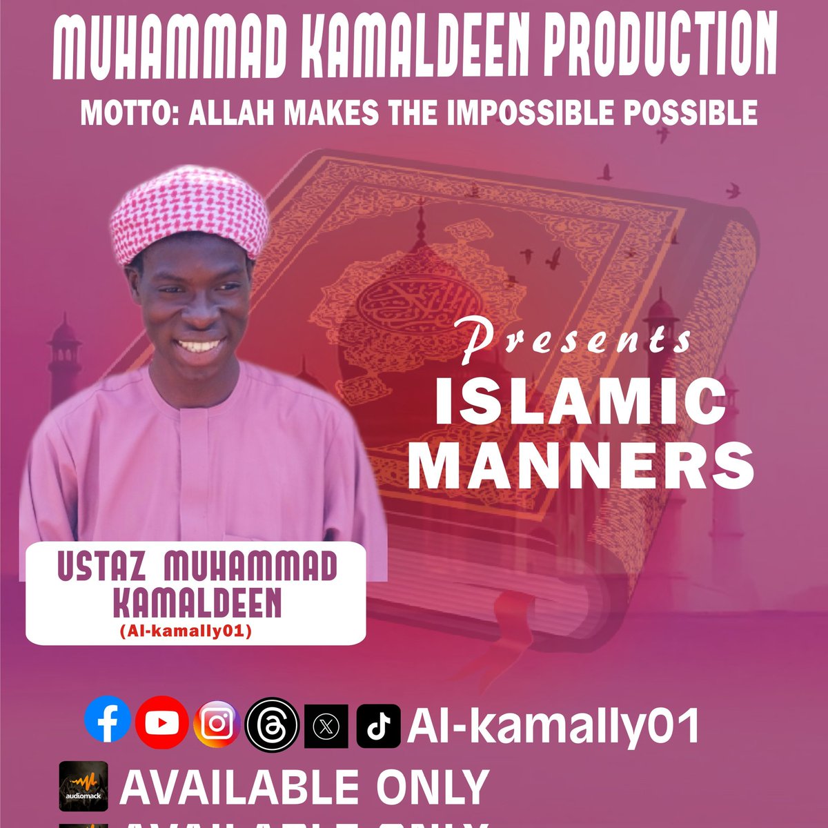 01Kamaliy's tweet image. #Allahfirst 🚨🎧 ALERT! ALERT! 🎧🚨
📖 Islamic Manners drops TOMORROW ⏳
🔥 BIG4F
👀 Stay tuned
🤲 Allah first
@Miss_Halimatu @AllahGreatQuran @Cool_Ustaz @HalalNation_ @zainabReza_13