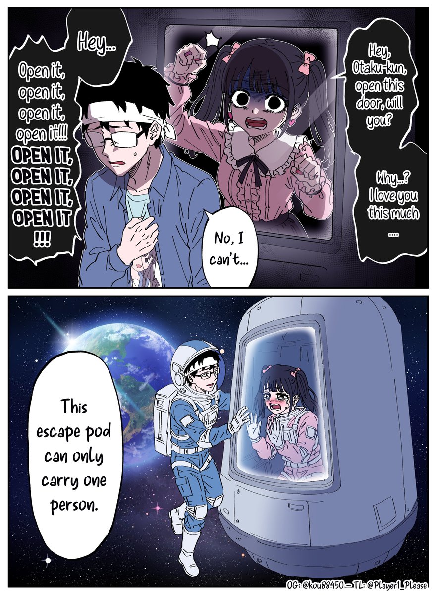 Player1_Please's tweet image. A landmine girl can't get the door opened.
Eng ver💝