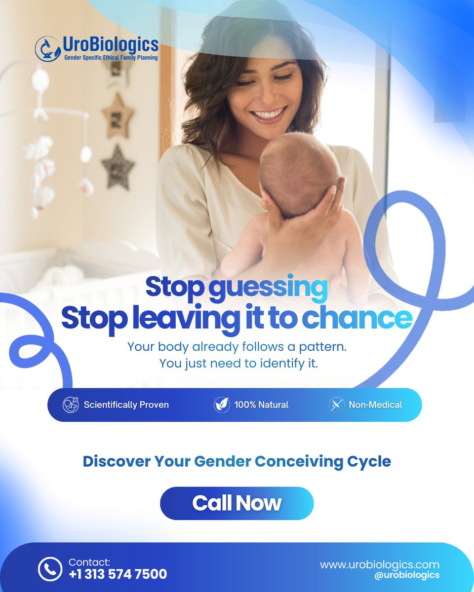 Urobiologics's tweet image. Stop guessing 🤍 Stop leaving it to chance 🎯
Your body follows a natural pattern 🌱
Understand your cycle 🔬 and plan before conception ✨

📞 Discover your Gender Conceiving Cycle

#UroBiologics #EthicalFamilyPlanning #PlanBeforePregnancy #NaturalScience #ConsciousParenthood