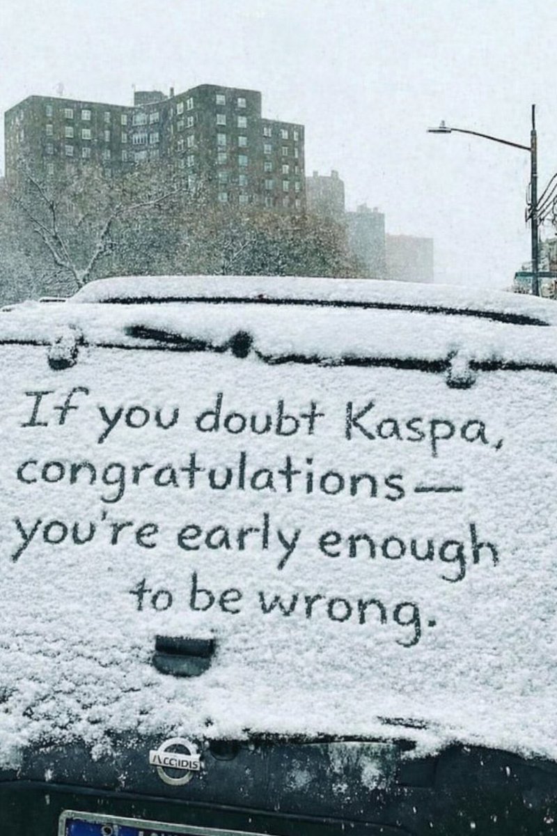 jordankaspa's tweet photo. If you doubt Kaspa, congratulations — you’re early enough to be wrong. #RealBtc #HodlKas #BlockDag #DagKnight #TopAsset #10Bps #32Bps #100Bps #KaspaFomo https://t.co/jjdJcVSkp8