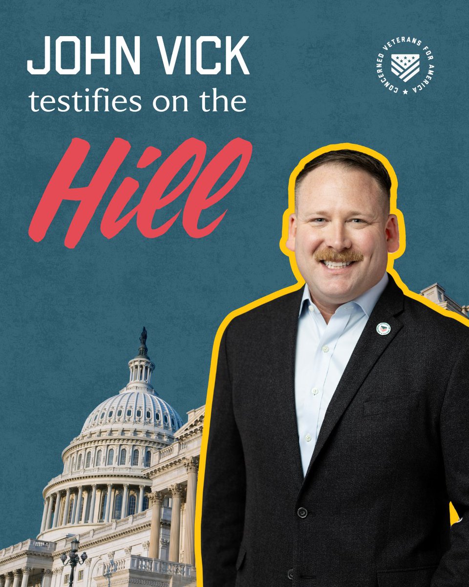 🚨 BIG NEWS 🚨

CVA’s Executive Director, <a href="/JohnVickFL/">John Vick</a>, is heading to the Hill to testify before the <a href="/HouseVetAffairs/">House Committee on Veterans' Affairs</a> on the Veterans’ ACCESS Act.

This bill gives veterans health care choice, and keeps the <a href="/DeptVetAffairs/">Veterans Affairs</a> accountable for how they use taxpayers’ dollars.