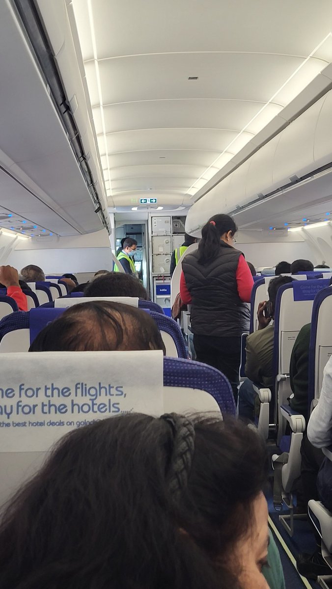 vineetkgoyal's tweet photo. @IndiGo6E Flight 6E2229 from Delhi → Chennai, scheduled departure 09:25 AM, is still grounded on the tarmac. Passengers have been seated for a long time with no clear update so far. #IndiGo #FlightDelay

@DGCAIndia @MoCA_GoI @AAI_Official https://t.co/X7xKYoCrlQ