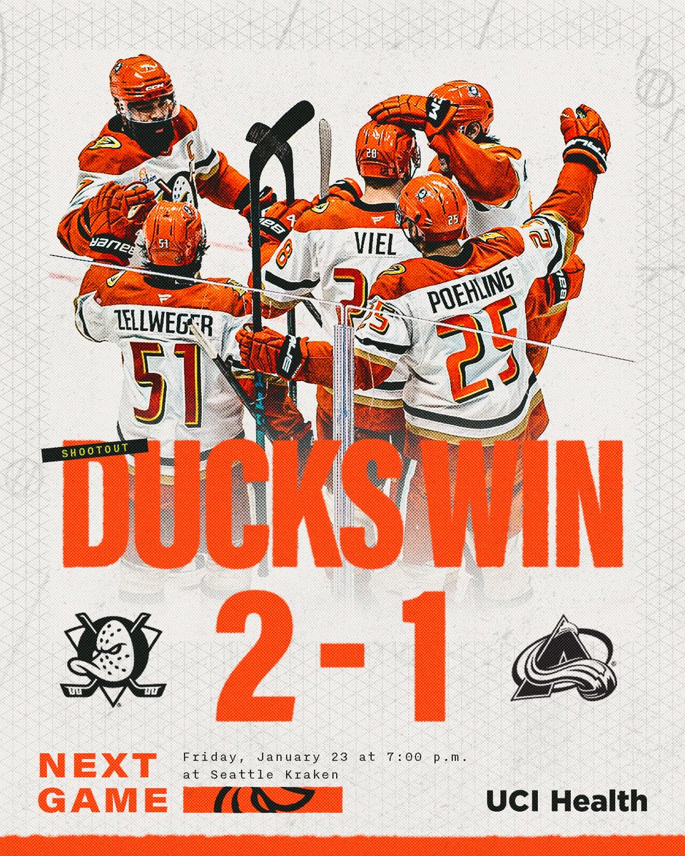 AnaheimDucks's tweet image. FIVE IN A ROW!!!!

#FlyTogether