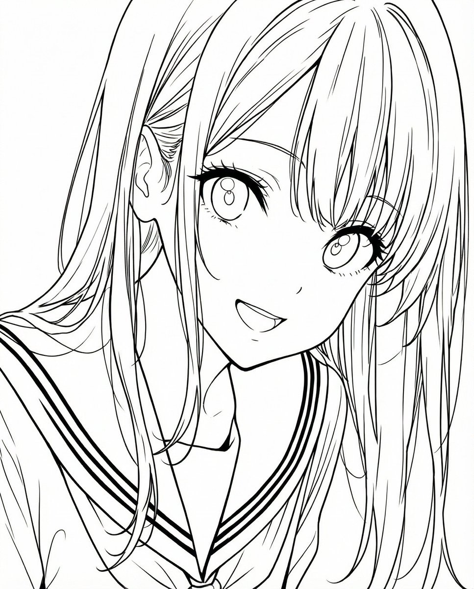 やはり引用ポストの分はそもそも線画が下手だから下手に塗られてただけで(笑)、AIイラストを元に指示したらきれいに塗ってくれました。

1枚目:nanobananaに白黒にしてもらったAIイラスト
2枚目:「アニメ風に色塗りをしてください」と指示
3枚目:髪、肌、服などに塗ってほしい色の点をつける 