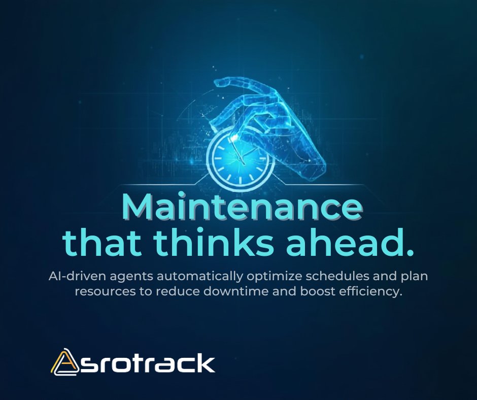 AsroTrack's tweet image. Agentic AI &amp;amp; Automation
Maintenance that thinks ahead.

👉 Learn more asrotrack.com