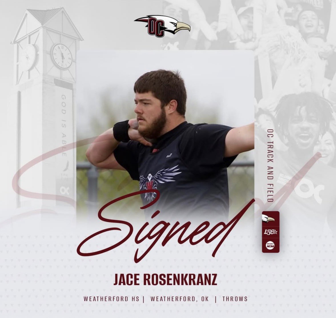 JaceRosenkranz's tweet photo. Officially signed to @oceagles_xctf! Can’t wait for the next chapter!

@wfordstrength @WfordEagles @WHSCoachHaworth https://t.co/TaX05FHTub