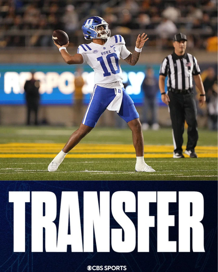 chris_hummer's tweet photo. Duke QB Darian Mensah has officially entered the transfer portal, @mzenitz and I have learned for @CBSSports. 

Mensah is the top available QB in the @247Sports rankings. Miami looms as the favorite to land him, per sources, pending Duke's lawsuit

 https://t.co/o0T5TntyVS https://t.co/XfoiRmcPLN
