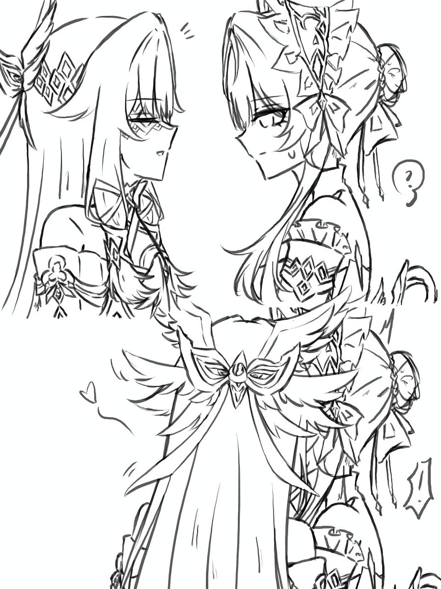 ru1516274410760's tweet image. 小貓哈氣了😾（最近好磕這一對…
#Columbina #Sandrone #sandbina