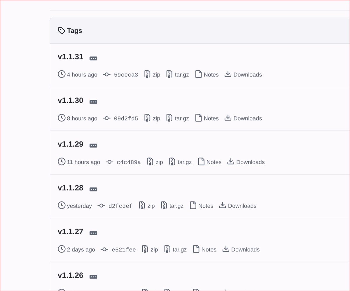 nswebfrog's tweet image. opencode 版本更新都是按小时算的。可怕
