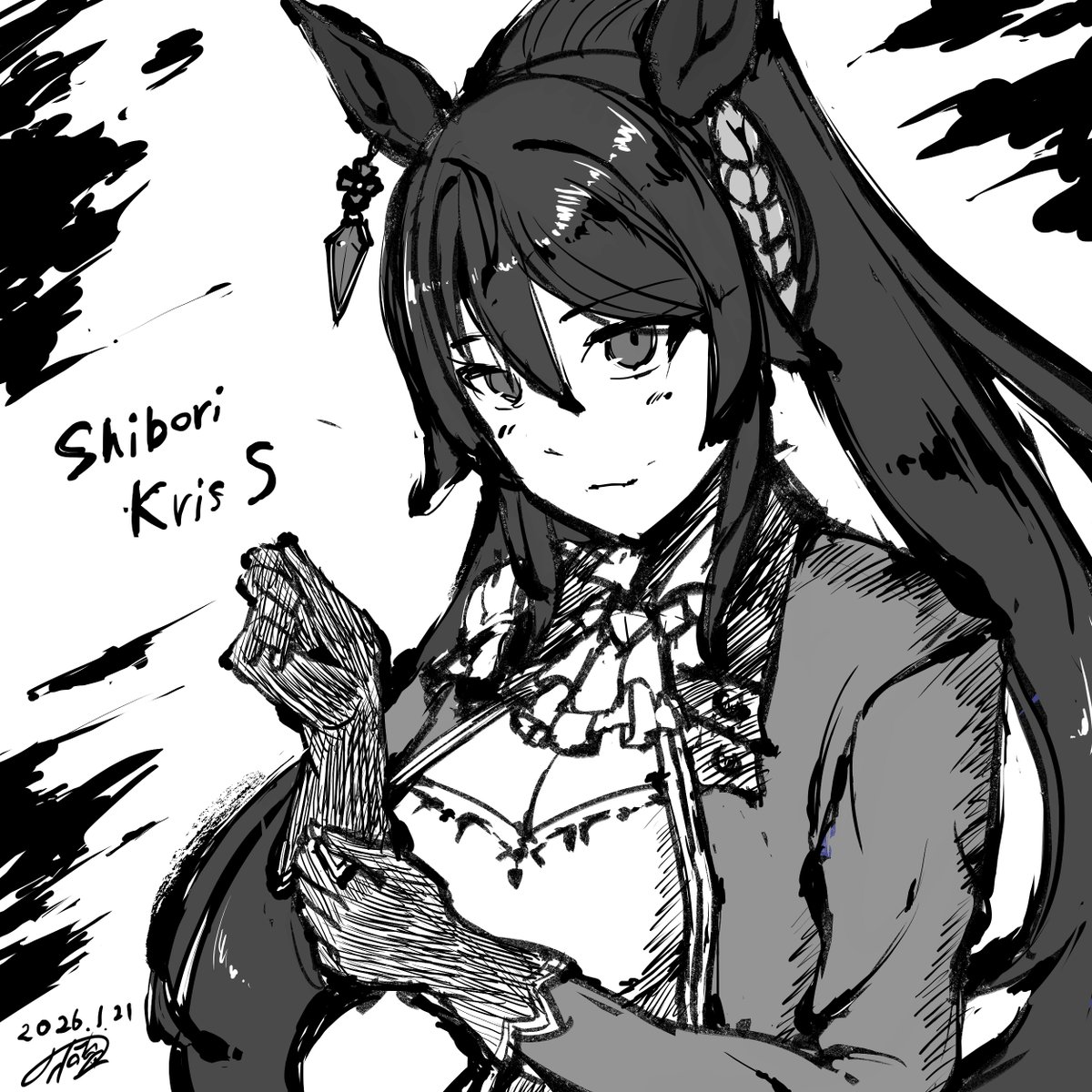 日課ワンドロ10 ウマ娘のシンボリクリスエス
盛大に遅れたすまぬ お誕生日おめでとうございました 