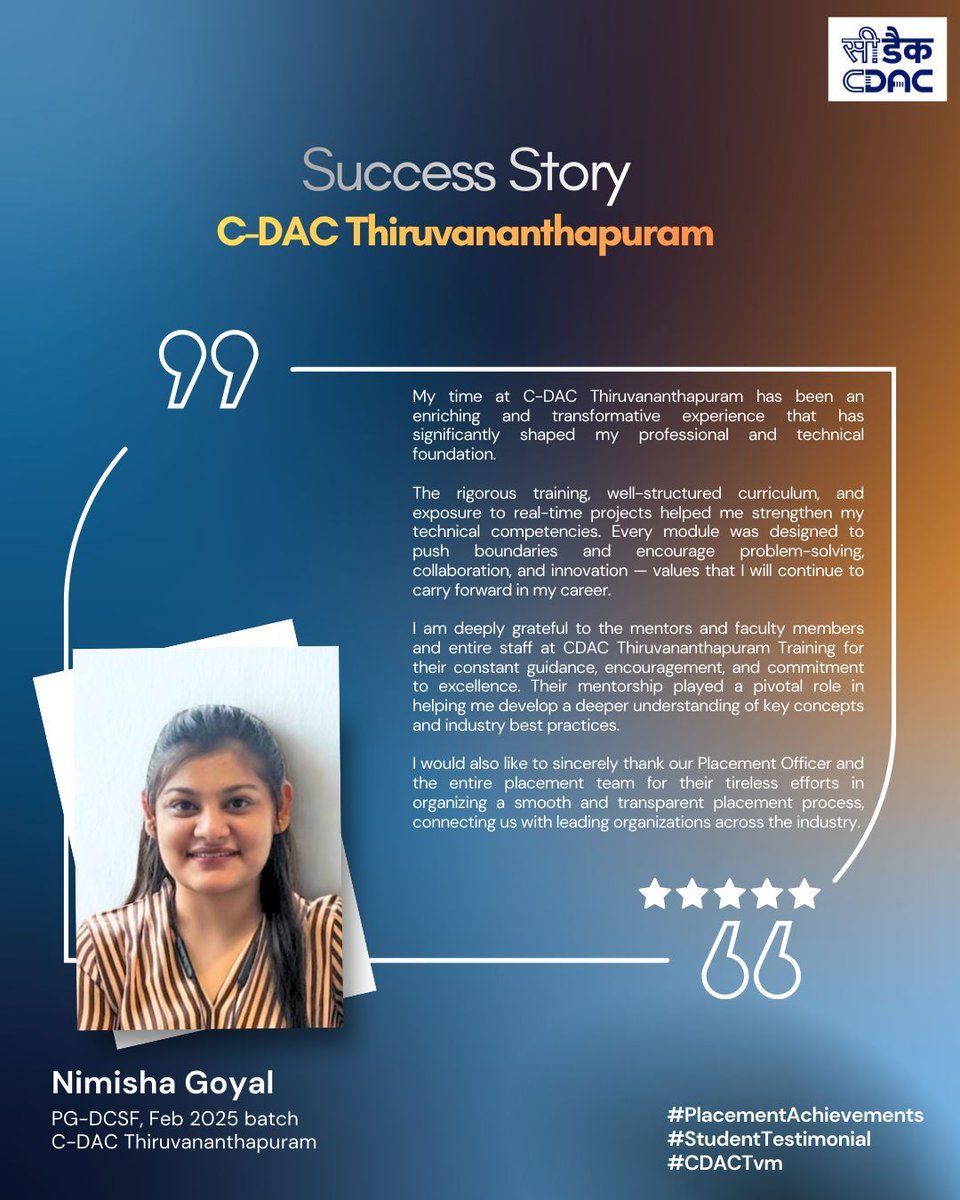 CDAC Thiruvananthapuram Training tweet media