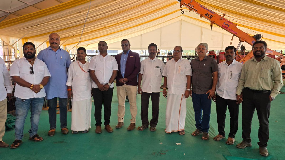 TnWing18162's tweet photo. Inspected the Jan 23 #PublicMeeting venue for Hon’ble @narendramodi ji with #NRICell State Office Bearers, #NRIWing District Presidents & #DistrictOfficeBearers. Arranged #Banners, #MediaOutreach and planned #Caps for 3000 #Karyakartas. All set for #Vishvaguru #ModiJi darshan 💐 https://t.co/7n9tNLHYiS