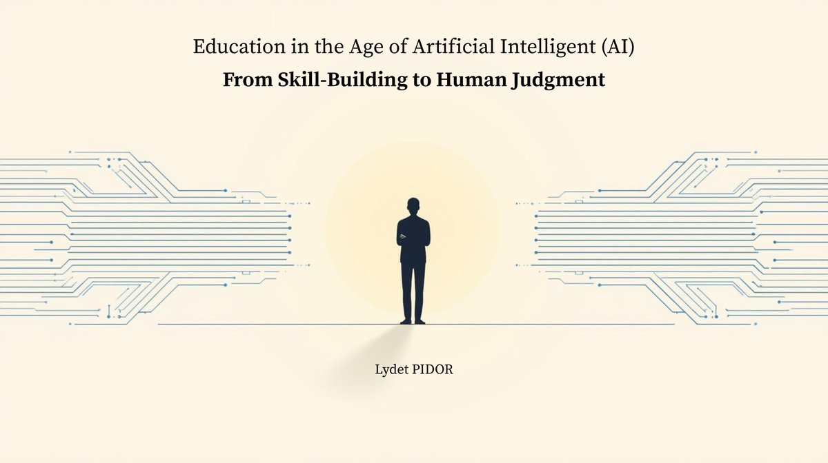 In an AI-driven world, the most important human capability is no longer intelligence.  

It is judgment. 
How we educate today will determine how power is used tomorrow.   

This piece reflects on what education must become in the age of AI.
open.substack.com/pub/lydetpidor…