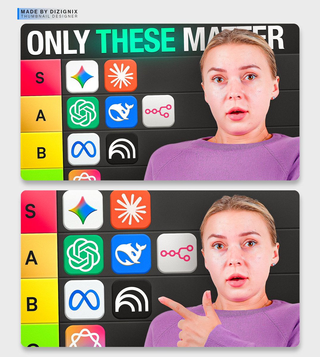 dizignix's tweet image. Recent YouTube Video Thumbnail A/B Test 

Which option do you like? 

Feedback is appreciated💙

✅ Looking for a Thumbnail Designer?
📥 DM ME LET'S DISCUSS!