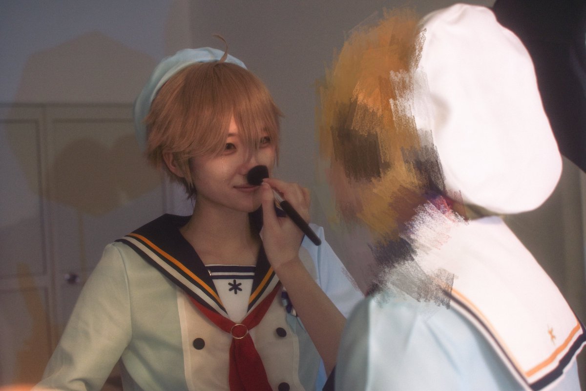 懐かしい これね涙みたいなジェルつけすぎて大号泣友也 1人だけ大泣きしてるみたいになってウケる に〜ちゃんに化粧直ししてもらってて可愛い写真がございました