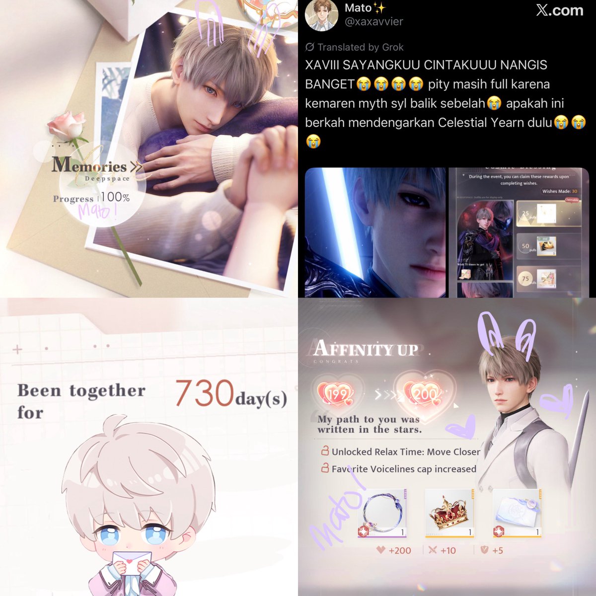 xaxavvier's tweet photo. Haloo! Karena hari ini bertepatan 2 tahun aku ngebucinin Xavier dan merayakan hal lainnya, aku mau adain giveaway kecil2an:

✨ 6 x 60 crystal for 3 winners (120 crystal/each)✨

Rules:
- ♡ + ↻ post ini
- reply with Xav’s picture (optional)
- no GA hunter

End: besok, 16:11 WIB https://t.co/wpZaIbmvOd