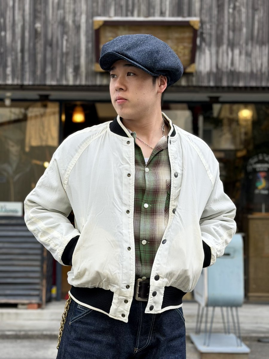 DryBones_Nagoya's tweet photo. #drybones #nagoya #oosu #vintagefashion #50s #vintage #vintagestyle #denim #awardjacket #winterstyle #50sfashion #名古屋 #大須 #名古屋ドライボーンズ #ドライボーンズ #アメカジ #アメカジスタイル #アメカジコーデ #デニム #スタジャン #アワードジャケット #スタジャンコーデ https://t.co/iPg3DGqdwO