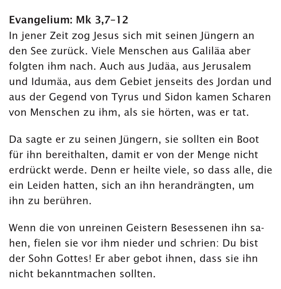 Guten Morgen!

Lesung und Evangelium zum Tag #Christentum #katholisch