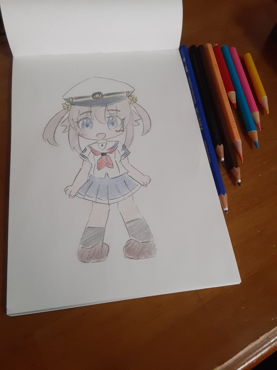 yuiusamd's tweet image. はいふり岬明乃
取り込む前の原型絵。キャラデザの基本は迷い線いらないよーって事。自分らしく描いてれば元の世界観は勝手に付いてくるのが二次創作です。