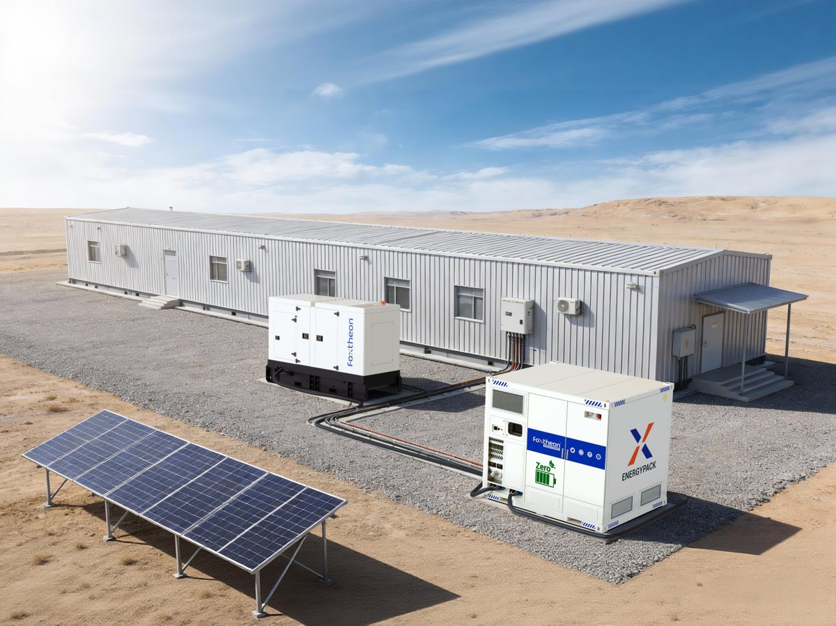 foxtheon's tweet photo. Hybrid power is already here.

P500 optimizes diesel + solar to reduce fuel use and improve reliability — without replacing existing systems.

#HybridEnergy #Microgrid #BESS #ConstructionPower https://t.co/LNHdTiH7da