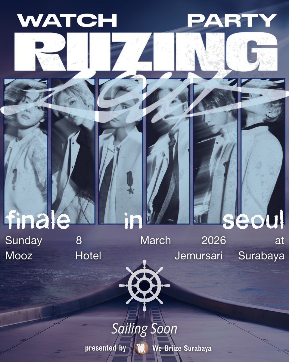 webriize_sby's tweet image. — Sailing Soon ! 

Watch Party
RIIZING LOUD FINALE in SEOUL

Details and Registration dropping soon —

⚓️ Stay Tuned! ⚓️
      Surabaya 2026