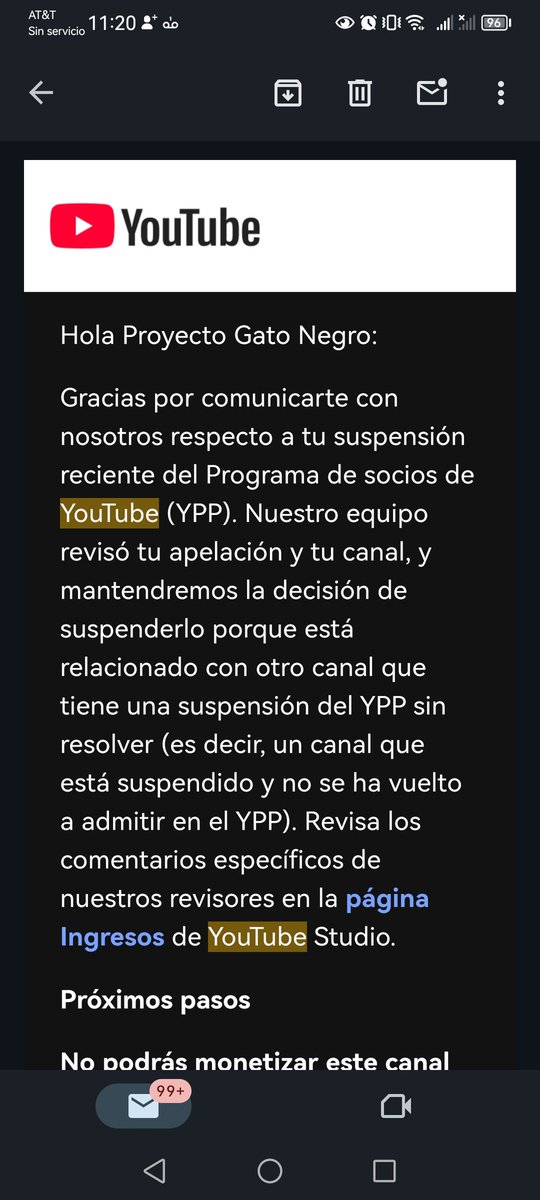 Pgatonegro's tweet photo. @TeamYouTube Buen dia @TeamYouTube
En la primera apelacion se envio un video el cual a los 5 minutos de ser subido me dieron la respuesta de la imagen 1.
A los dos dias aparece esto en mi YT studio (imagen 2) 
¿Tendre que hacer esto todos los meses? https://t.co/vfdbzqlJd8