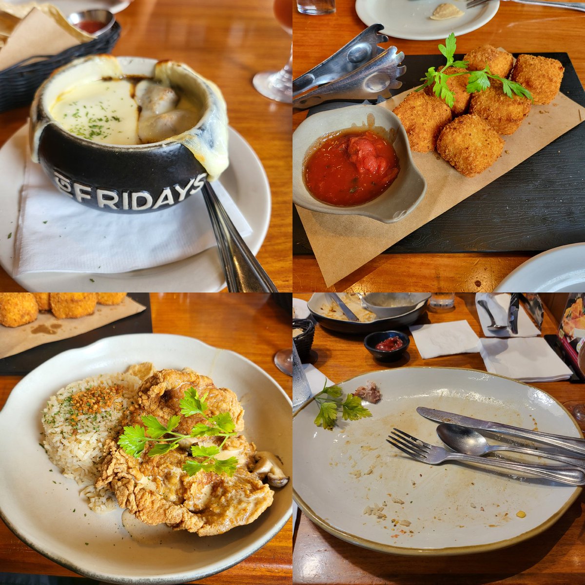 jucato's tweet photo. #latepost Friday's on any day but Friday. Also, I swear the presentation and the taste was great on that last photo. I just forgot to snap a shot before it disappeared. https://t.co/sJx99ixgVL