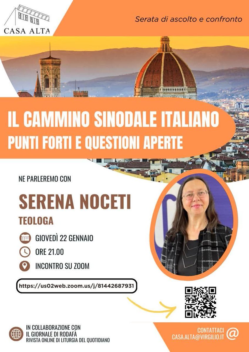 s_sodaro's tweet photo. Questa sera, alle 21, su Zoom, sarà ospite di Casa Alta Serena Noceti, massima ecclesiologa di fama mondiale.
Davvero un appuntamento imperdibile! 

https://t.co/fc746cqZHE https://t.co/1k1dHNB4Q9