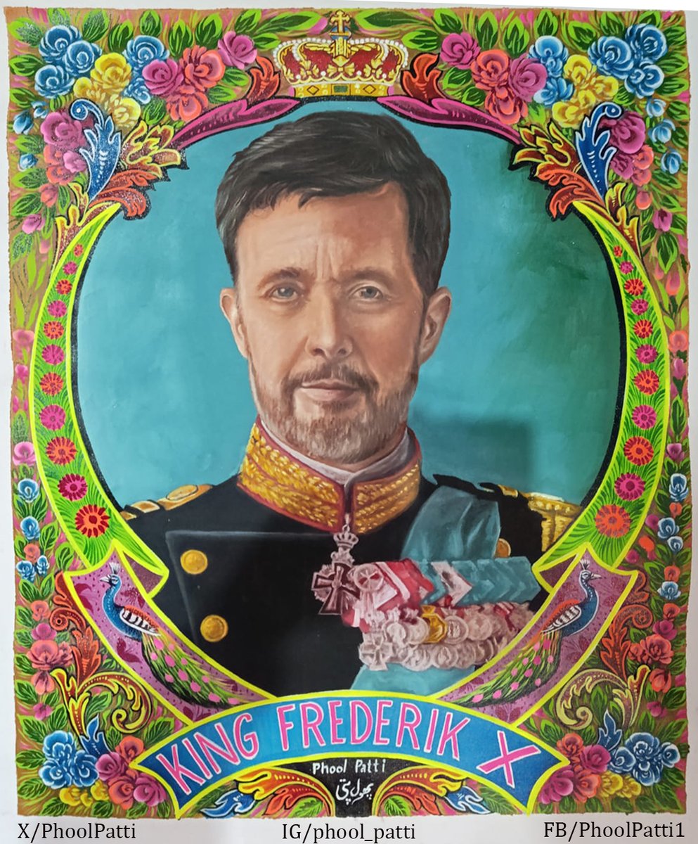 A Royal Tribute to Pakistani Heritage 🇵🇰🇩🇰
Honored to dedicate a custom #PhoolPatti #truckart masterpiece to His Majesty King Frederik X, presented to HE Maja Derrous Mortensen &amp; Mr. Simo  Derrous. 
stay tuned! 
<a href="/DKinPK/">Maja Derrous Mortensen</a> <a href="/denmarkdotdk/">Denmark.dk</a> <a href="/PakinDenmark/">Pakistan Embassy Denmark</a> <a href="/shoaibsarwar1/">Ambassador Shoaib Sarwar</a> <a href="/ForeignOfficePk/">Ministry of Foreign Affairs - Pakistan</a>