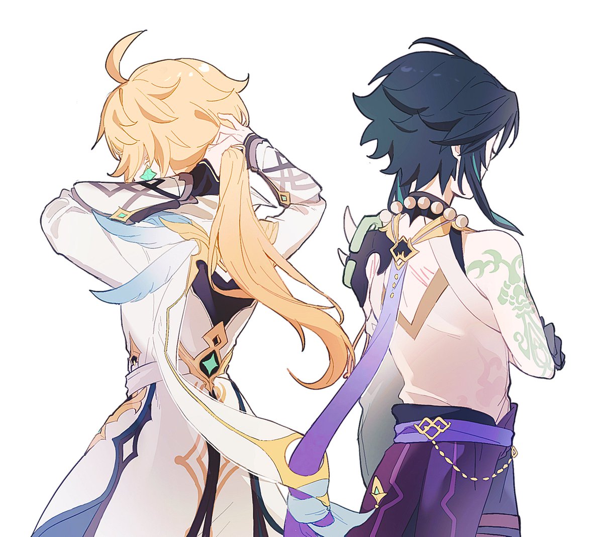 感觉会缠起来……
#魈空 #XiaoAether