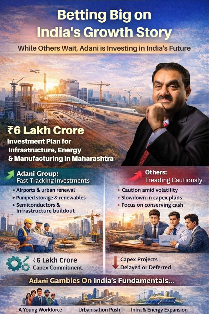 For #India’s youth, growth matters only if it creates opportunity.

The ₹6 lakh crore #Maharashtra investment means skills, startups, jobs and infrastructure — across cities and communities.
Not short-term headlines, but a long-term bet on our future. #Employment #GenZ