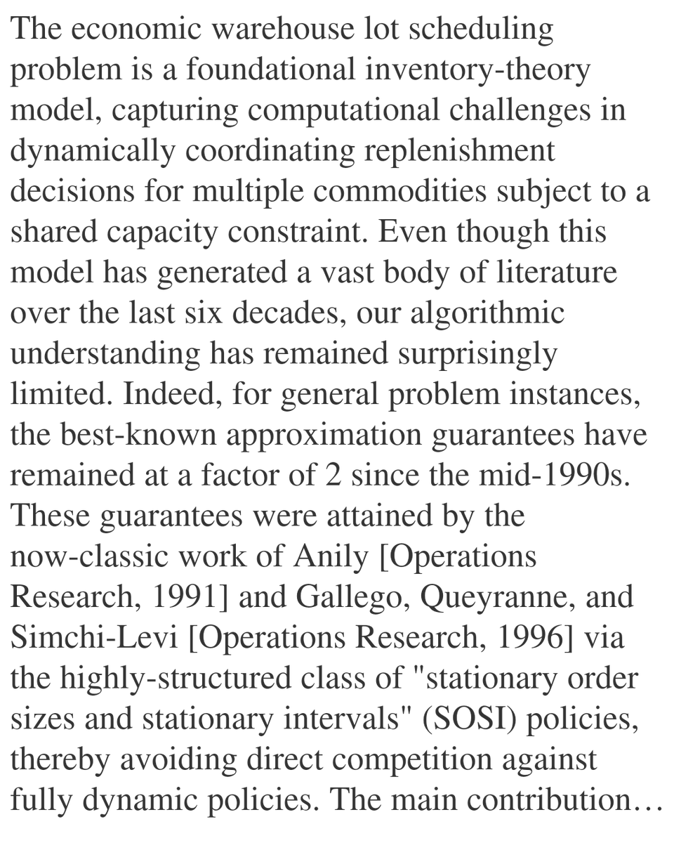 Economic Warehouse Lot Scheduling: Breaking the 2-Approximation Barrier

Danny Segev
arxiv.org/abs/2601.15068 [𝚌𝚜.𝙳𝚂 𝚖𝚊𝚝𝚑.𝙾𝙲]