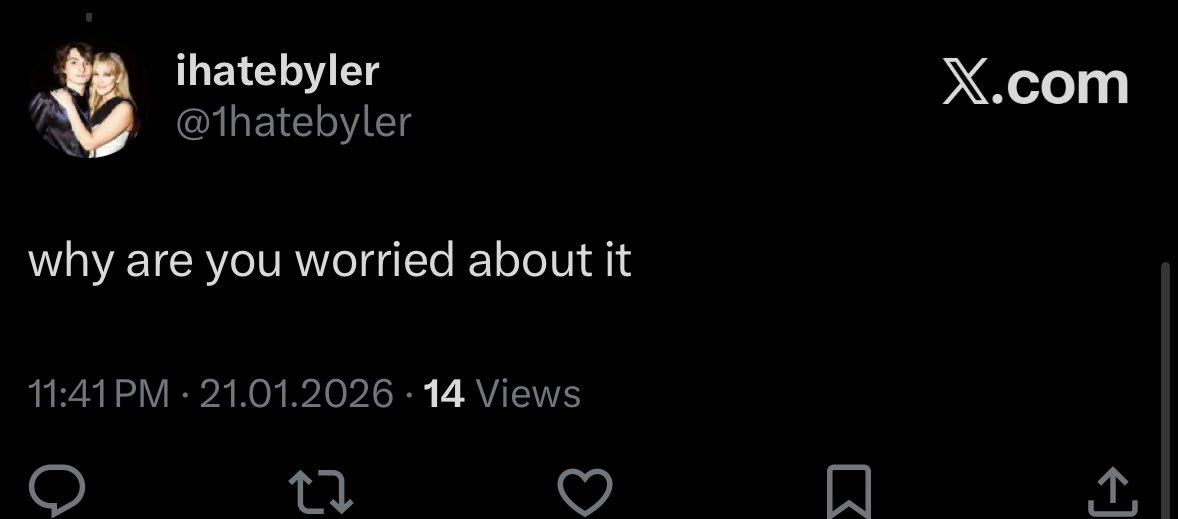 > User 1hatebyler 
> Mileven shipper
> Up in bylers business
> "Why are you worried abt it"

Ok ig